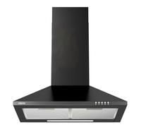 CIARRA Cappa Aspirante 60cm CAB6201A Nero 370m³/h Cappa da Cucina 3 livelli illuminazione a LED Filtro ai Carboni Attivi Cappa a Parete Piramide Aria di Scarico