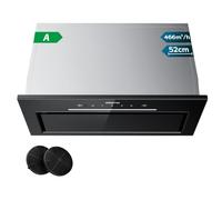 CIARRA CBCB5931A Cappa Aspirante Integrata da 52 cm, con Controllo a Onda | 466m³/h Luce LED, Filtro a Carbone, Opzioni di Ricircolo e Canalizzazione, Cappa da Cucina Sottile Sottolavello