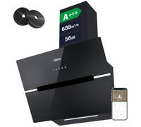CIARRA CBCB6736F Cappa Aspirante Decorativa 60 cm Inclinata Nero 60dB