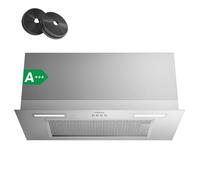 CIARRA CBCS6926A Cappa da Incasso, 60 cm di Larghezza, 704 m³/h, Cappa Aspirante, Sottopensile da Cucina ad Incasso, 3 Livelli di Potenza con Filtro ai Carboni Attivi CBCF003