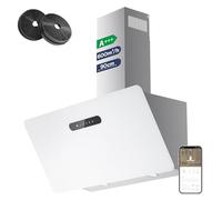 CIARRA CBCW9736K Cappa Aspirante 90 cm 650m³/h APP WiFi Bianco