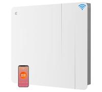 CIARRA CBHTD10A-W Radiatore a Inerzia da 1000W con Ceramica e Pellicola Riscaldante - WiFi, Programmatore, Sicurezza Bambini - Tecnologia Duale per Stanze Piccole (10-15 m²)