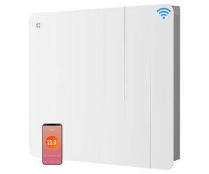 CIARRA CBHTD10A-W Radiatore a Inerzia da 1000W con Ceramica e Pellicola Riscaldante - WiFi, Programmatore, Sicurezza Bambini - Tecnologia Duale per Stanze Piccole (10-15 m²)
