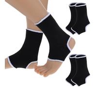 CIATBYYJ 2 paia di cavigliere per bambini stabilizzano le articolazioni, supporto per caviglia per bambini, a maglia, per jogging, corsa, ginnastica, fitness, 7-12 anni, ragazzi e ragazze (nero)