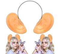 CIATBYYJ Halloween, grandi orecchie su cerchietto, orecchie finte portatili, commedia divertente copricapo per Halloween, Natale, feste, cosplay, costumi e abiti da vacanza