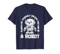 Cibernetica Tecnologia Intelligenza - Cyborg Robot Robotica Maglietta, Uomo, Navy, 5XL