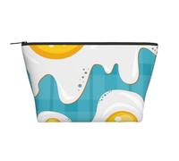 Cibo a base di uova fritte, Borsa da toilette Borsa per trucco Borsa per cosmetici Borsa da toilette da viaggio portatile