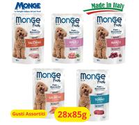 Cibo cane Monge Paté Cane Bustine Monge Fresh Adult Gusti Assortiti - 28x85g %