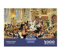 Cibo della mensa della scuola di magia Puzzle in Legno Impermeabile DIY Puzzles Da 1000 Pezzi Per Adulti Divertenti Per Decorazioni Domestiche