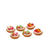 cibo finto. Food 6pcs Realistic Artificial European-style Fruit Egg Tarts Simulation Cake Fake Food Shop Decor Fake Desserts