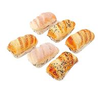 cibo finto. Food 6Pcs Simulation Bread Fake Simulation Realistic Food Shop Bread Model Decor Photographyd Fake Desserts