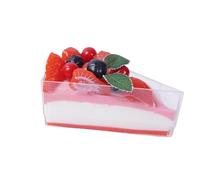 cibo finto. Food Faux Slice Cake Artificial Desserts Shop Cake Display Model For Home Decor Photography Props Fake Desserts(B)