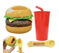 Cibo Finto | Hamburger Giocattoli Per Apprendimento Antistress - Set Gioco Di Finzione Alimentazione Fast Food,Per Bambini Asilo Scuola Materna Aula Casa Asilo Viaggio Stanza Giochi Compleanno