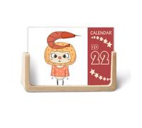 Cibo Gamberetti Sea River Healthy Delicious UU 2022 Calendario da tavolo Planner 12 mesi