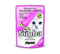 CIBO GATTO MONGE SIMBA 100 G SALMONE E ORATA