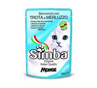 Monge Simba Bocconcini Per Gatti -Pollo e Fegato/Carne e Piselli/Salmone e Orata