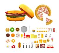 Cibo Giocattolo,Cibo Finto per Bambini Set Cucina | Hamburger Sensoriale Grande Per Bambini Adatto A Casa Scuola Materna Sala Giochi Compleanno E Giochi All'aperto
