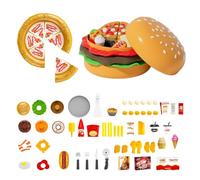 Cibo Giocattolo | Set Alimentari Giocattolo - Giocattolo Educativo Sensoriale Hamburger Di Dimensioni Generose Per Bambini A Casa Scuola Asilo Festa Stanza Dei Giochi