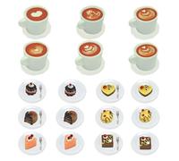 Cibo in Miniatura per Bambole,42 Pezzi Mini Cibo Set,Mini Cibo Dessert,Alimenti in Miniatura,1:12 Accessori da Cucina in Miniatura,Resina di Sicurezza,per Decorazioni Natalizie con gli Elfi