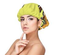 Cibo messicano Taco,Cuffia da notte in raso per adulti - Cuffia da notte elastica per donna, copricapelli per la notte