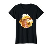 Cibo Paesaggio Bacon Egg Waffle Maglietta con Stampa Grafica Economica