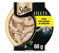 Cibo per gatti adulti SHEBA Filets con Pollo in salsa, 32 Vaschette da 60g