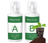 Cibo per Piante per Idroponico - Soluzione Fertilizzante A & B per Erbe, Verdure, Fiori | Nutrizione Completa per Serra Indoor, Crescita delle Piante Senza Terra, Setup di Giardinaggio