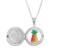 Cibo PineFruit Mexicon cultura elemento illustrazione medaglione collana tenere immagine gioielli regalo di compleanno