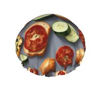 Cibo sano Cuffie da doccia Donne Riutilizzabili Grande Cuffia da Doccia Uomini Quickdry Cura Capelli Lunghi Brevi Bambini