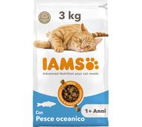 Cibo Secco Gatti Pesce 1-6 Anni 3kg Alimentazione Completa Crocchette Nutrienti