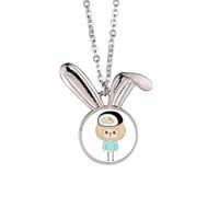 Cibo Sushi Riso Verdura Senape UU Coniglio Collana Ciondolo Bunny Animal Gioielli Regalo