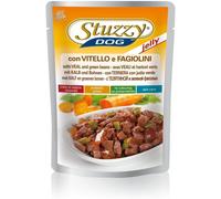 , Cibo Umido per Cani Adulti Con Vitello E Fagiolini, Bocconcini (24 Buste Da 10