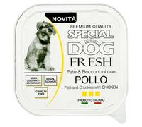 Cibo umido per cani Monge Fresh Paté e Bocconcini pollo 150 gr
