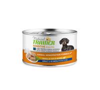 Natural trainer umido sensitive adult small & toy trota & cereali 150 g no gluten