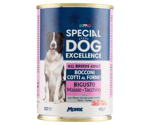 Cibo umido per cani Special dog excel bocc maiale/tacchino 400 g