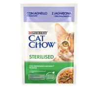 Purina Cat Chow Sterilised cibo umido per Gatti 85 gr: Agnello e Fagiolini