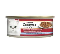 Cibo umido per gatti Purina Gourmet con salmone e trota 195 g