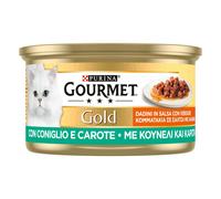 Gourmet Gold Gourmet gold dadini con coniglio e carote in salsa umido gatto gr. 85