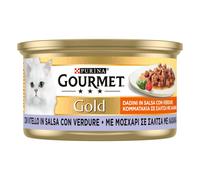 Gourmet Gold Gourmet gold dadini con vitello e verdure in salsa umido gatto gr. 85