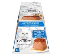 Cibo umido per gatti PURINA GOURMET™ Mousee con Pesce 4x57 g Oro
