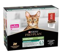 Cibo umido per gatti Purina ProPlan Sterilised manzo in salsa multipack 10x85 g