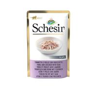 Cibo umido per gatto Schesir Tonnetto e pollo con prosciutto busta 85 g