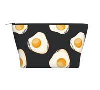 Cibo Uova Fritte Scure, Borsa da toilette Borsa per trucco Borsa per cosmetici Borsa da toilette da viaggio portatile