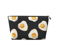 Cibo Uova Fritte Scure, Borsa per il trucco Borsa per cosmetici Borsa da toilette da viaggio portatile Borsa da toilette