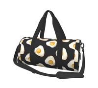 Cibo Uova Fritte Scure, Borsone da viaggio di grande capacità Borsa rotonda Borsa da viaggio sportiva Borsa da viaggio Borsa da fitness