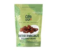 CiboCrudo Datteri Denocciolati Biologici Crudi, Deglet Nour - 250gr - Pittes Dates Raw Organic, Frutta Secca Bio, Datteri Disidratati Naturali, Etichette in Italiano