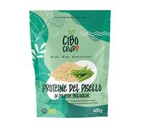Cibocrudo Proteine Del Pisello In Polvere, Pea Protein Isolate, Vegatali Crude Perfette per Sportivi e per Integrare L'Alimentazione Quotina In Smoothie e Frullati - 400G
