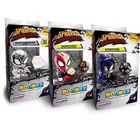 CICABOOM MARVEL BOOMEZ Spider-Man Maximum Venom - Miles Morales Silver Chrome Limited Edition + Spider-Man Glow in the Dark + Spider-Girl Glow in the Dark