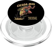 Cicada-Man Sopravvissuto Dell'insetto Del Cartone Animato Apocalisse Cicada PopSockets PopGrip per MagSafe