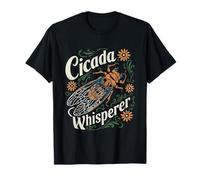 Cicada Whisperer Cottagecore Floreale Vintage Primavera Insetto Maglietta